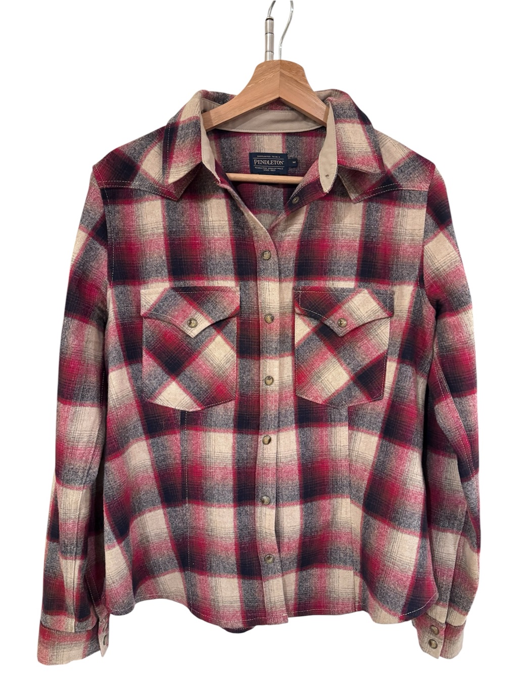 Pendleton Woolen Mills Plaid Western Wool Shirt Jacket 100% Wool Medium Women’s